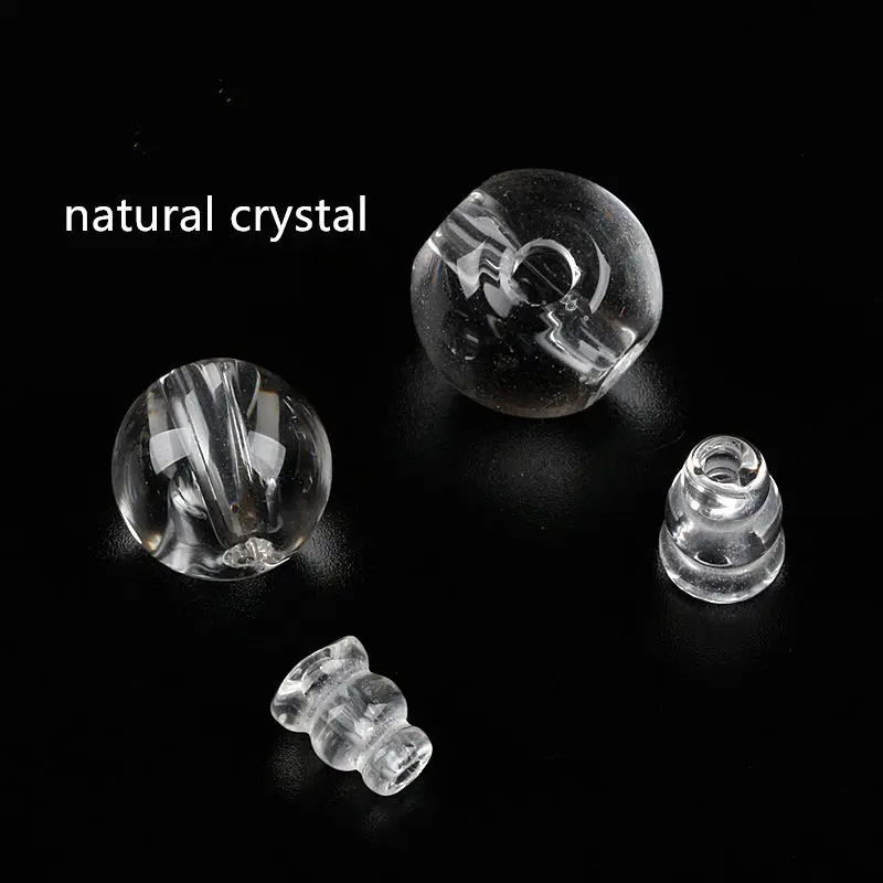 Natural Transparent Rock Quartz Crystal Round Guru Beads for Prayer Malas 6mm 8mm 10mm 12mm 14mm  TSB0188