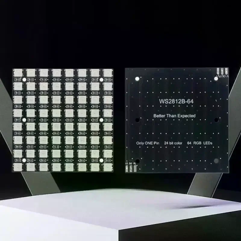 Arduino Compatible WS2812 LED 5050 RGB 8x8 64 Bit Matrix Module Color Light Board