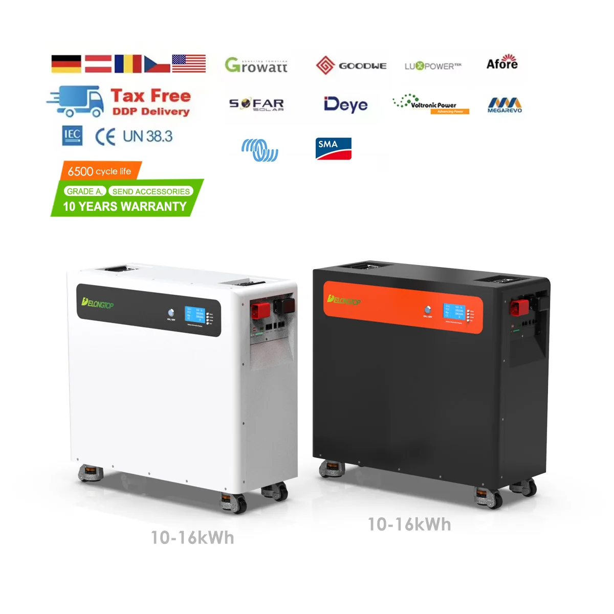 

51.2V 200Ah 300Ah 10kWh 15kWh 8000 Cycles Mobile Lifepo4 Lithium Solar Battery Floor Mounted Home Energy Storage System