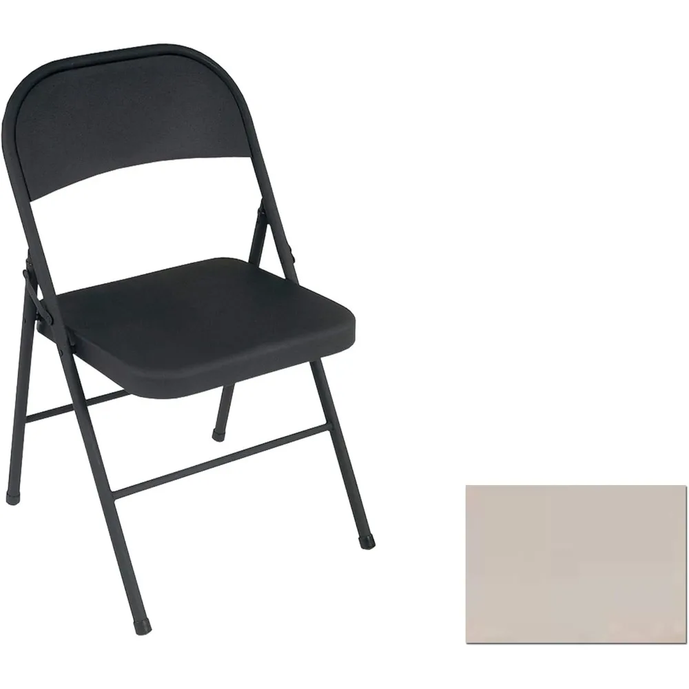 Zwarte, 4-pack stalen klapstoelen