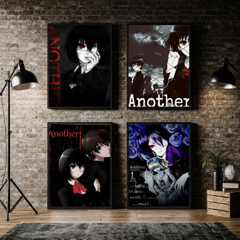 Anime Another Mei Misaki Poster PVC HD Peel and Stick Modern Poster Home Office Living Room Dining Room Wall Decor