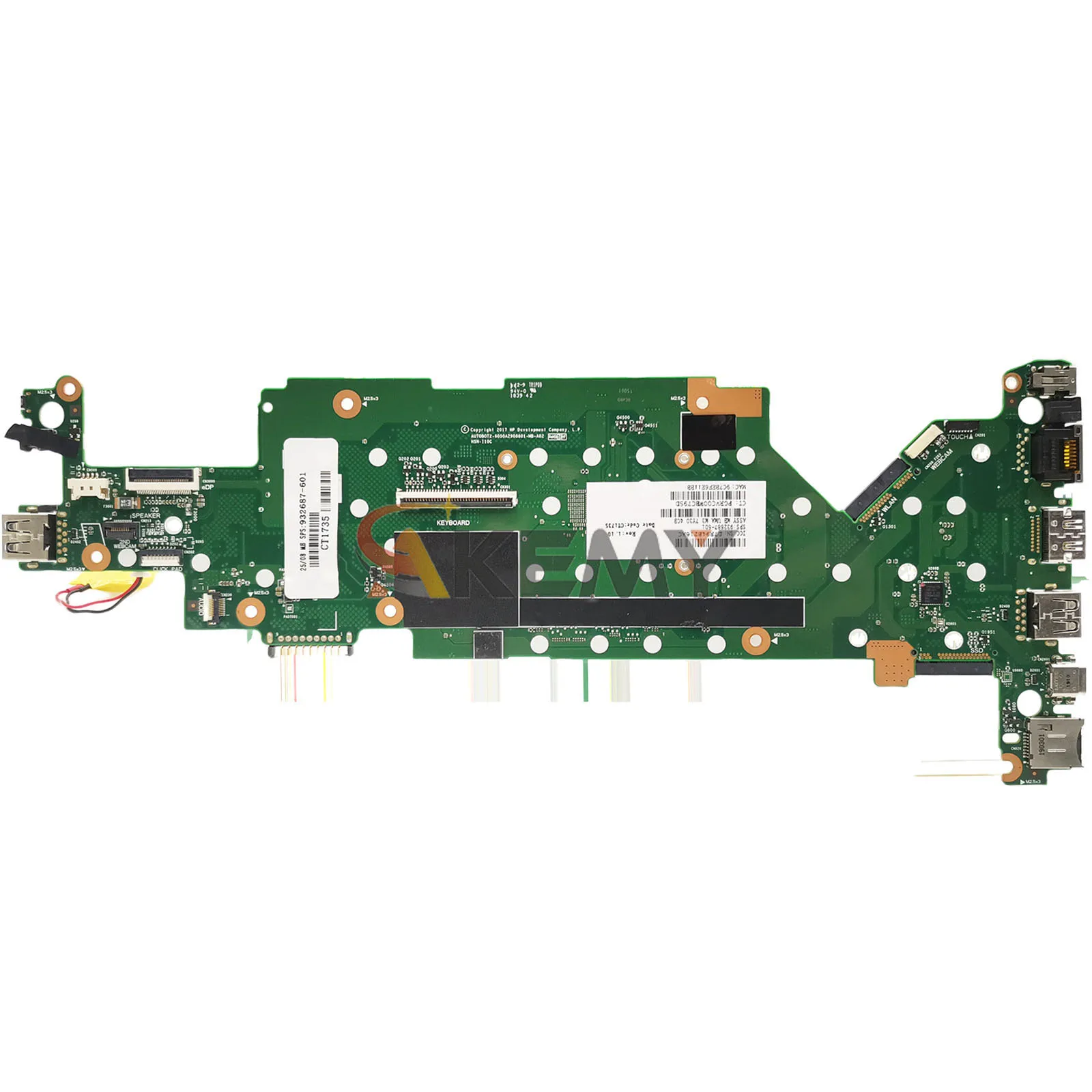 6050A2908801 ل HP ProBook X360 11 G2 EE اللوحة الأم للكمبيوتر المحمول 932688-601 932687-601 مع M3-7Y30 i5-7Y54 وحدة المعالجة المركزية 4G/8G RAM #2