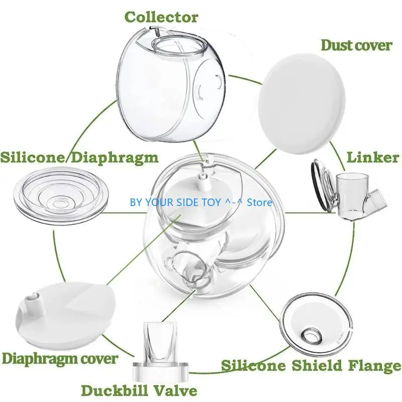 7 ชิ้นฝาครอบกันฝุ่นชุดวาล์วหน้าแปลนแทรกสำหรับ S12 เครื่องปั๊มนมไฟฟ้า U6XE