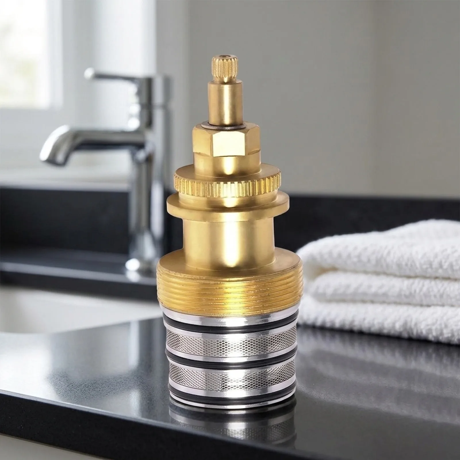 For Residential Use 11.5 X 5.5 X 4.7 Cm Thermostatic Water Valve Temperature Control Valve Long-lasting Durability For K400