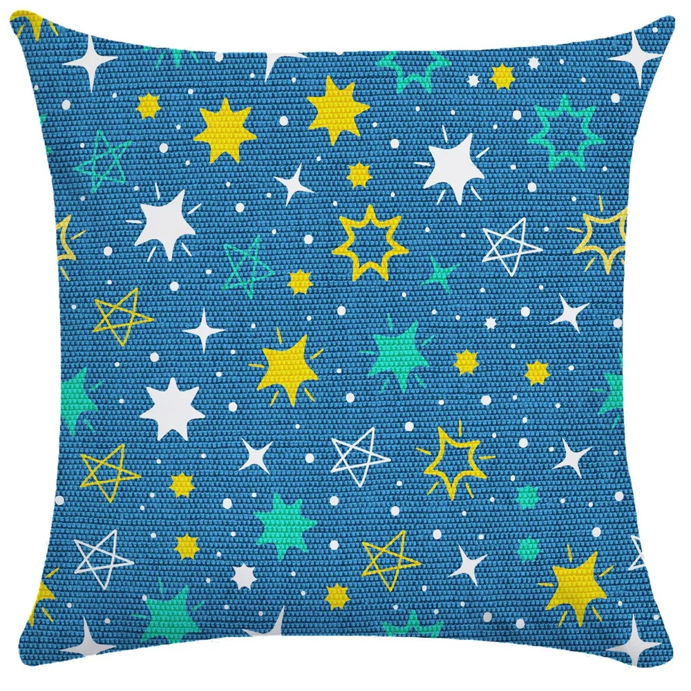 Simple Geometric Five-pointed Star Pillowcase Dormitory Decoration Office Living Room Sofa Home Pillowcase