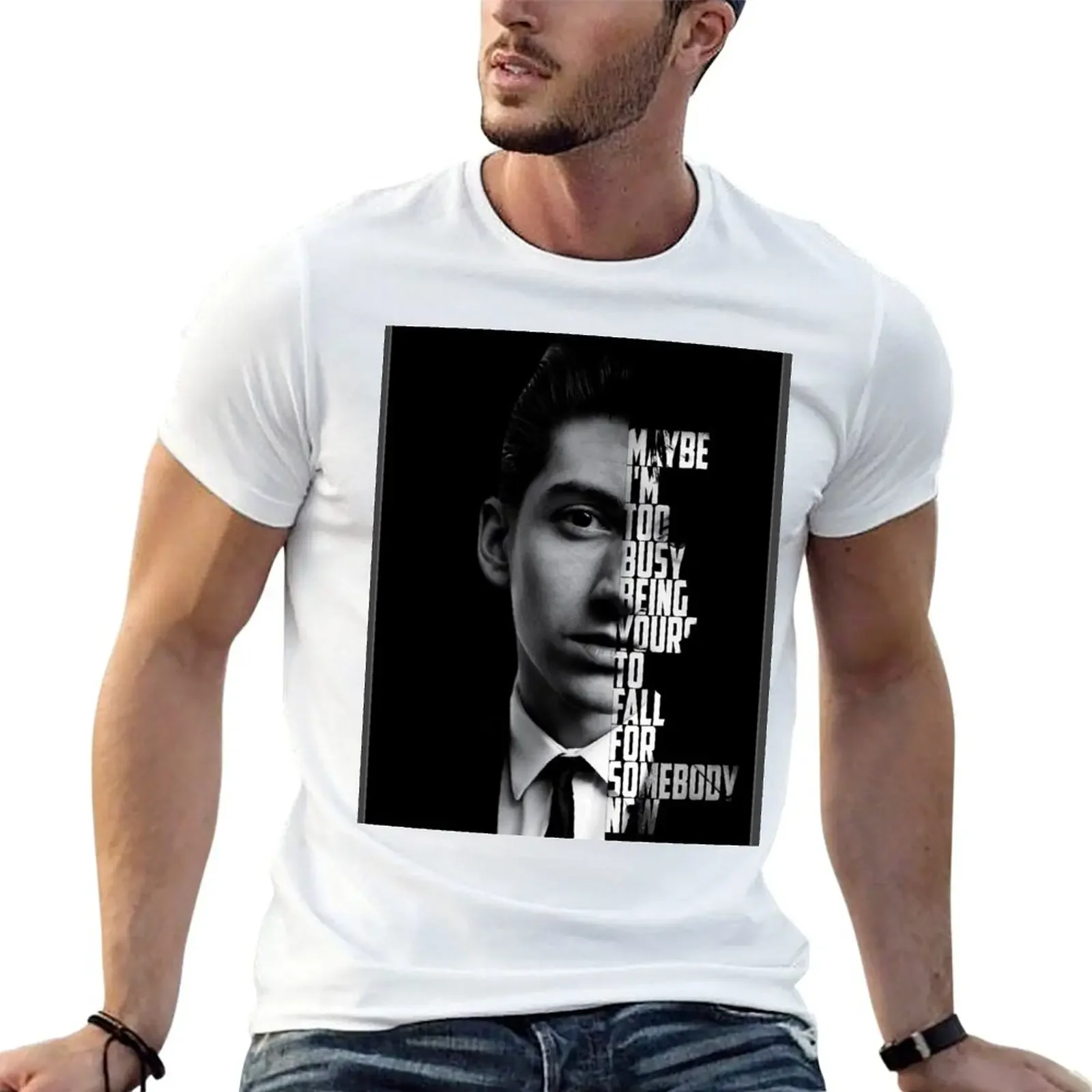 Alex Turner ( Arctic Monkeys poster) T-Shirt Short sleeve tee plus size clothes blue archive t shirts for men graphic