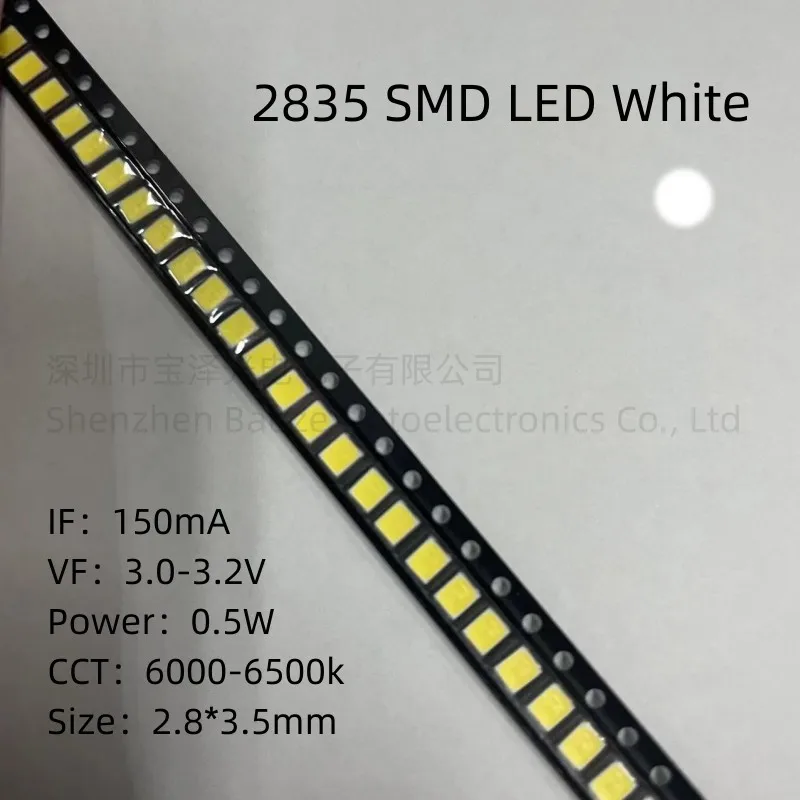 2835 0,5 W SMD светодиод красный желтый зеленый белый синий розовый ледяной светоизлучающий диод 100 шт/Лот