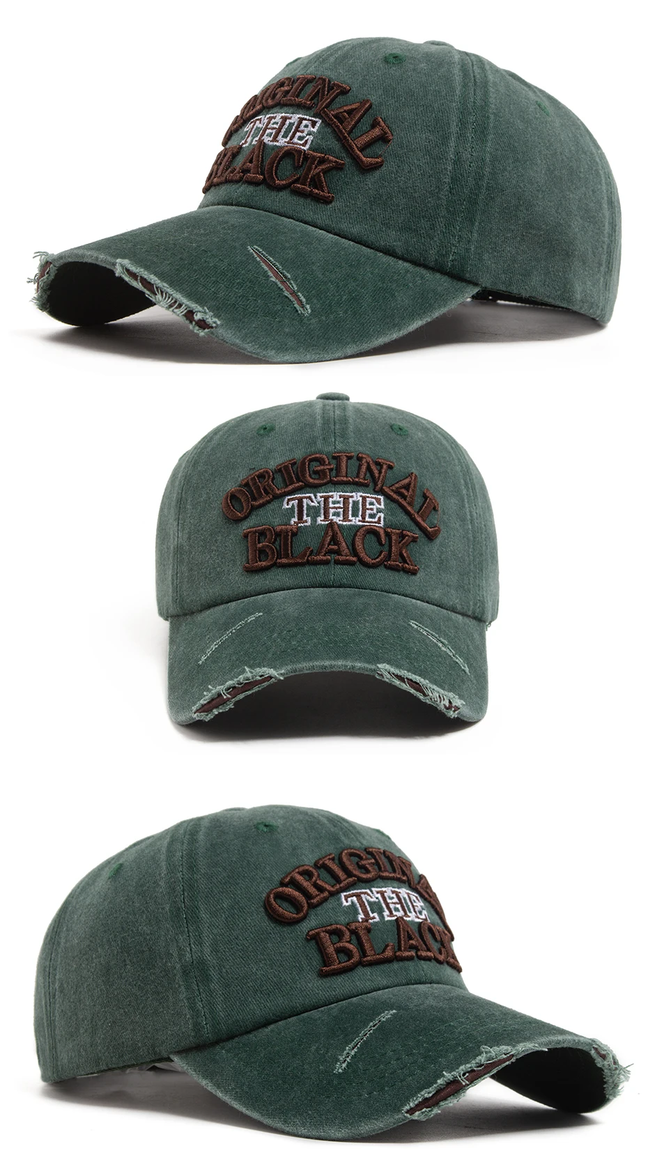 Vintage Baseballkappe für Herren und Damen mit Buchstaben-Stickerei, Snapback, Frühling/Sommer, gewaschene Baumwolle, Visor, modische Kappen für den Alltag. – Detail 9