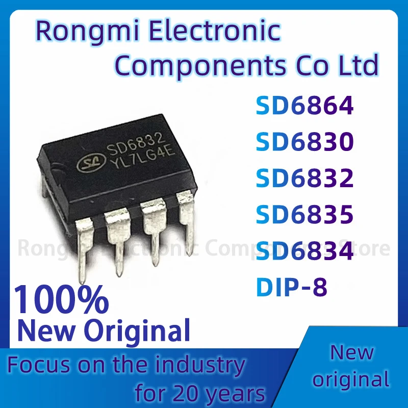 (10piece) SD6834 DIP-8 SD6834 DIP SD6835 SD6832 SD6830 SD6864 original parts Power adapter IC DIP8 LCD power control chip