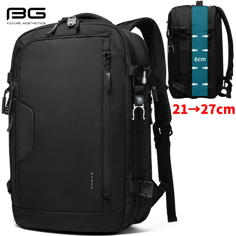 45L Expandable Large Capacity Travel Backpack Men Anti Theft Laptop Backpack Travel FAA Flight Approved Waterproof Bag for Male