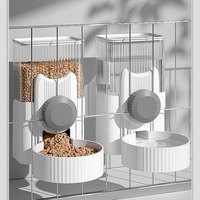 Automatic Pet Bowls Cage Hanging Feeder Pet Water Bottle Food Container Dispenser Bowl for Puppy Cat Pet Feeding Product