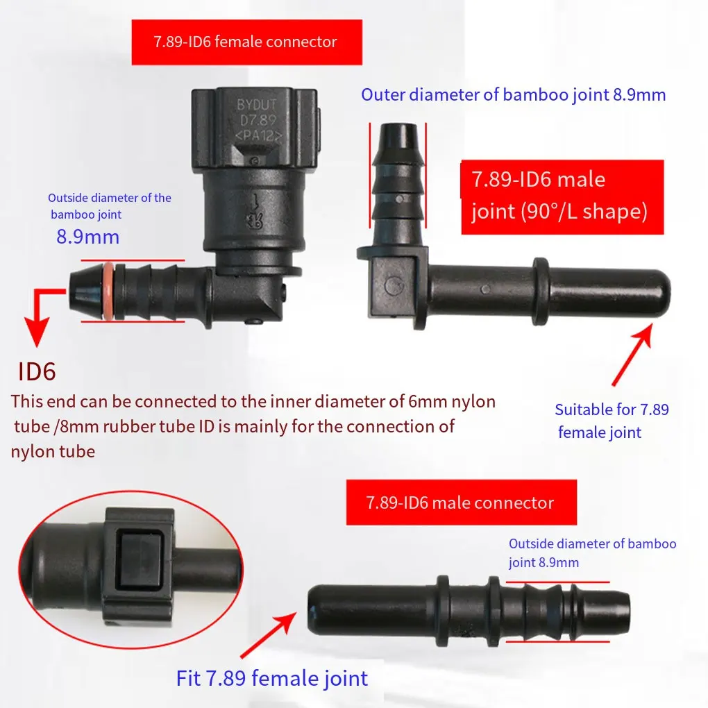 2/3/5 3pieces Quick Release Connector Car Hoses Release Hose Line Hose Pipe Hose Pipe Fue1 Line T Fue1