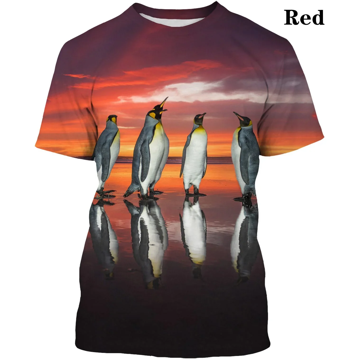 

Новые модные летние забавные футболки с принтом пингвина, повседневные топы с короткими рукавами и круглым вырезом, свободная милая крутая футболка