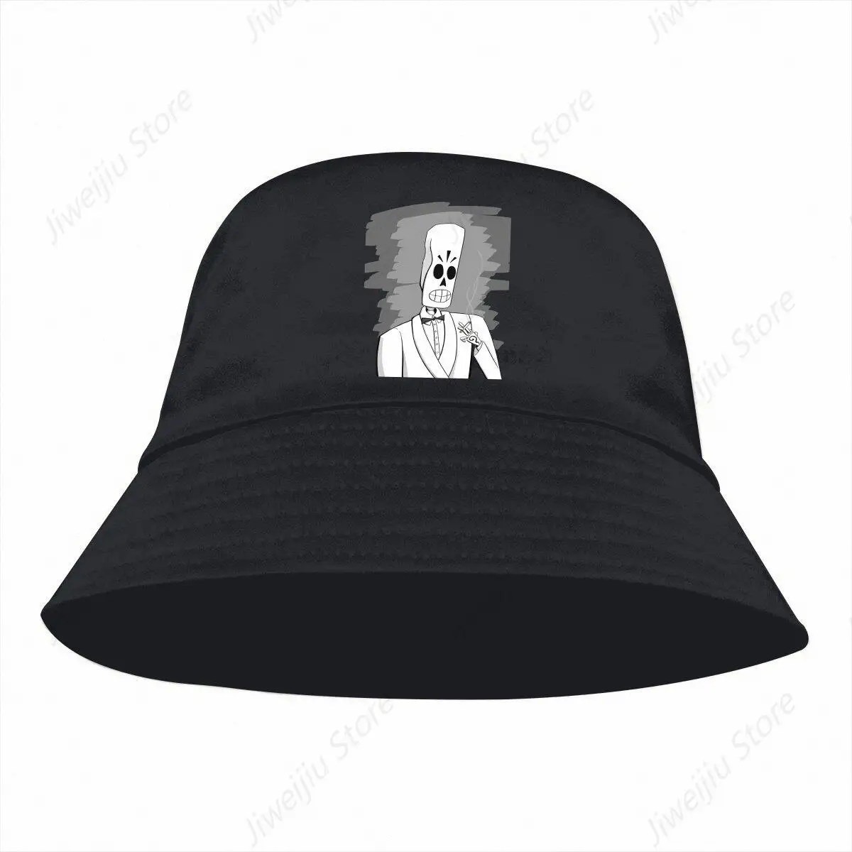 Grim Fandango Adventure Game Bucket Hat Vintage Men's Women's Fisherman Cap Hip Hop Beach Sun Fishing Hats