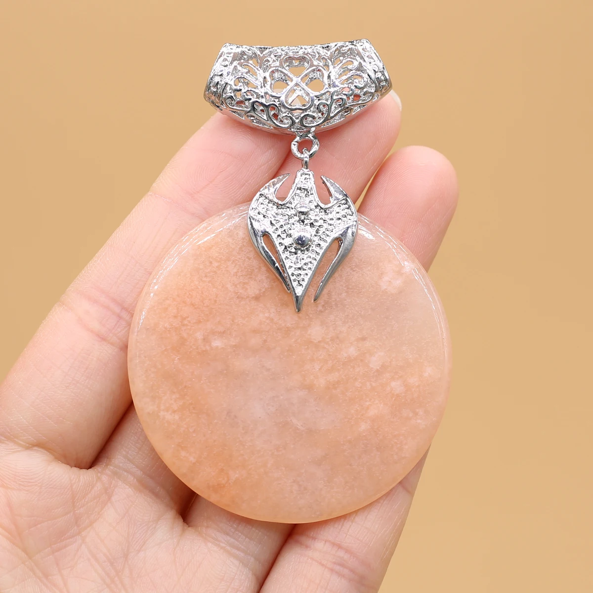 Halskette Anhänger Natürliche Stein Exquisite Runde Anhänger Für Schmuck Machen Charms DIY Halskette Zubehör