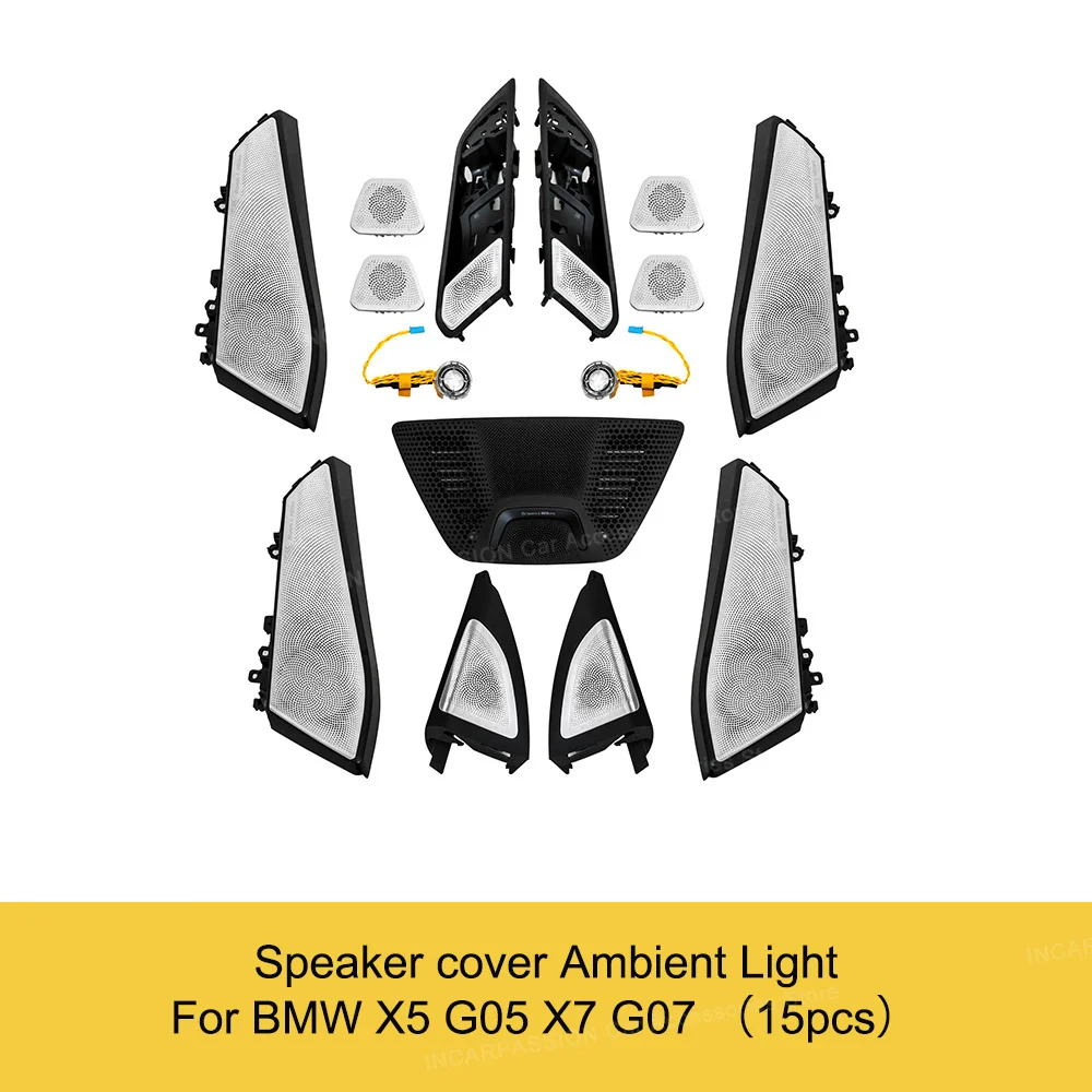 LED Speaker Cover Ambienteverlichting voor BMW X5 X7 X6, G05 G06 G07 Vierdeurs Dynamische Crystal Ambienteverlichting