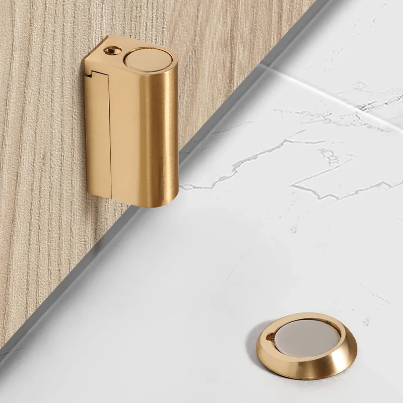 Magnetic Door Stopper Invisible Door Suction Anti-Collision Zinc Alloy Windproof Household Door Stop Hardware