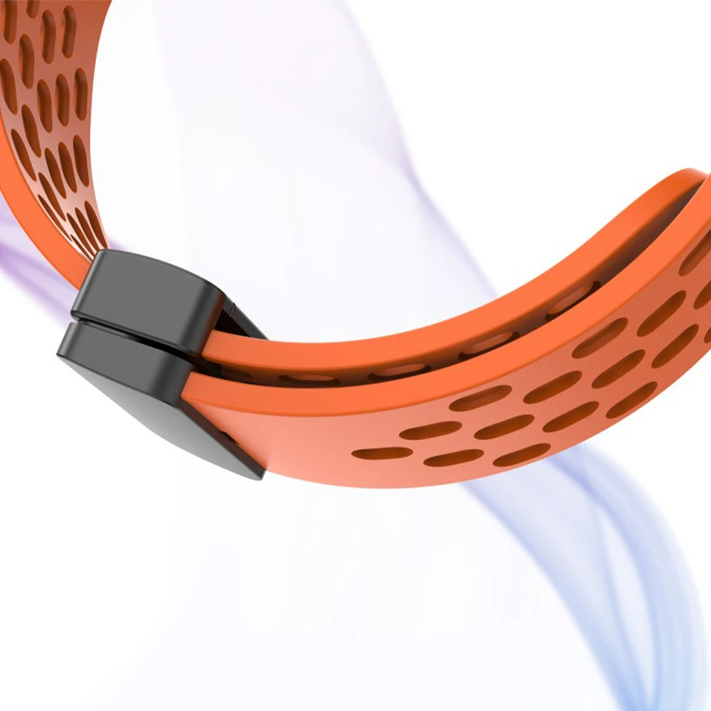 سوار رياضي من السيليكون لساعة سامسونج جالاكسي ، حزام مغناطيسي ، بدون ثغرات سوار ذو نهاية منحنية ، 47