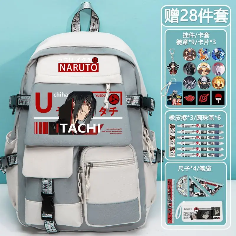 Naruto New Cartoon Student Schoolbag Large Capacity Casual and Lightweight Shoulder Pad Cute Waterproof Backpack