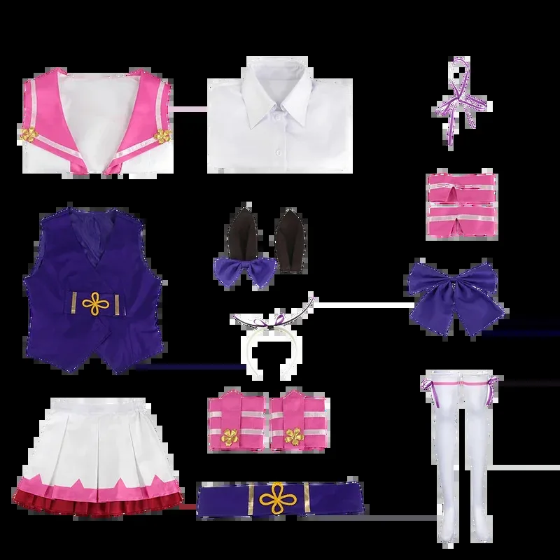 DY 202025 Amole Derby Anime Sailor Uniform, Special Week Cosplay Costumes, Cute Pure Purple Wig, Halloween25