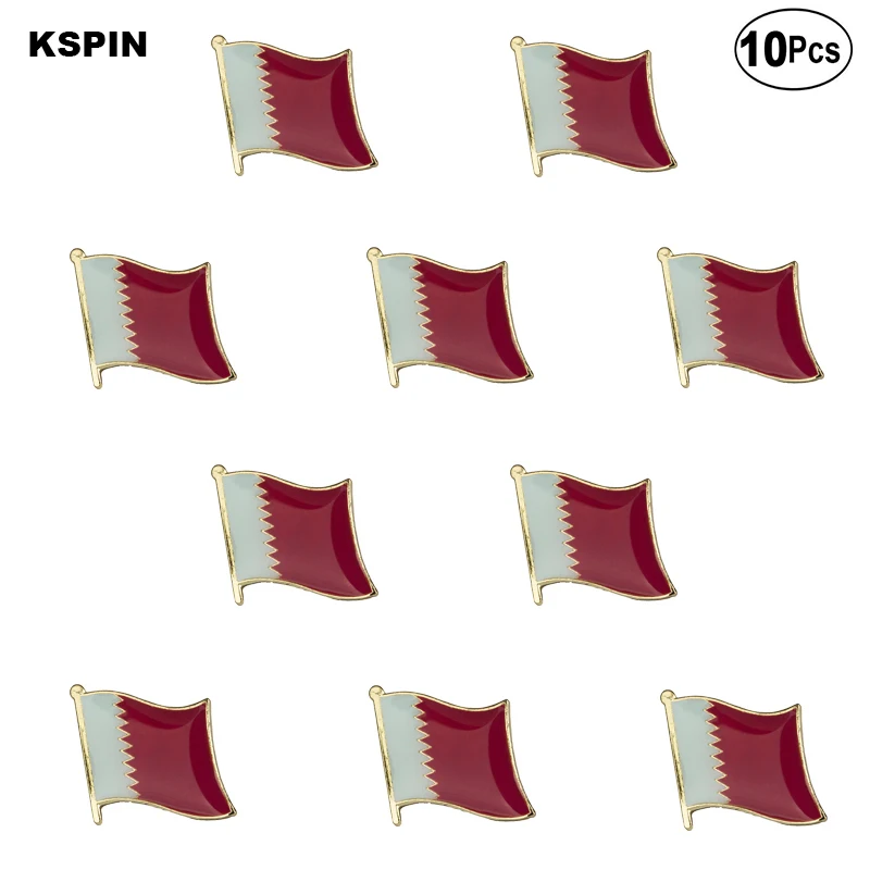

Qatar Flag Lapel Pin Flag badge Brooch Pins Badges 10Pcs a Lot