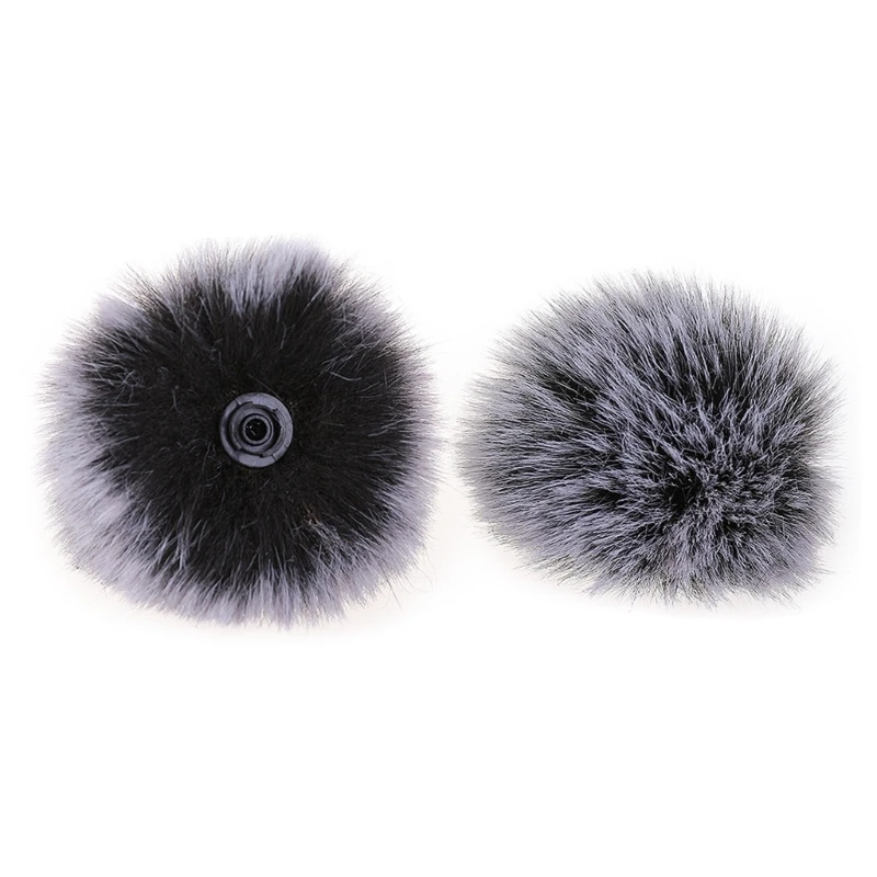 DX62 ไมโครโฟนกระจกหน้ารถ Furry Fur Windproof Muff กระจกหน้ารถสำหรับ Rode