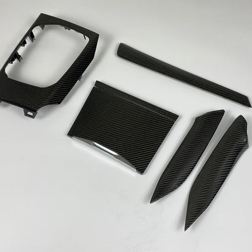 Bmw 3, 4シリーズ,g20,g21,g22,g23,g26,g28用の本物のカーボンファイバー左右の内部部品
