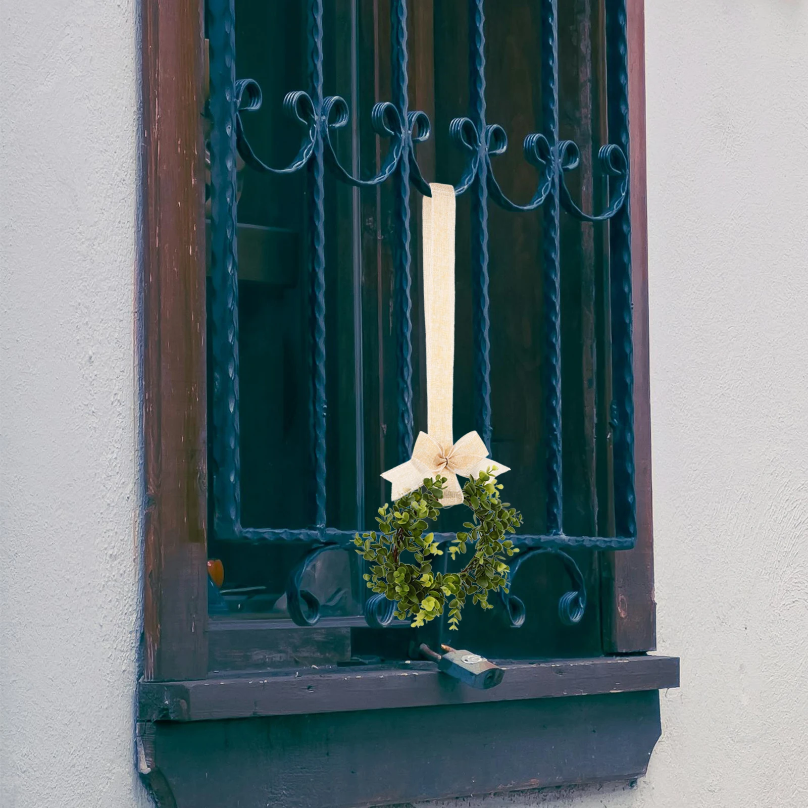 

Mini Kitchen Cabinet Garland Chairs Christmas Decoration Wreaths Artificial Greenery