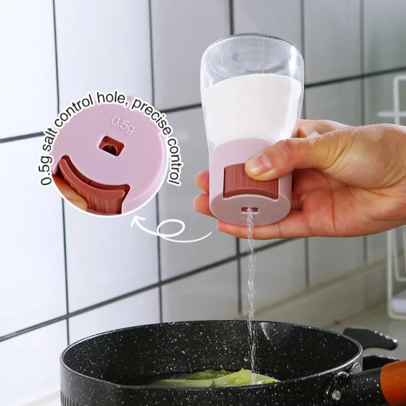 Dispensador cuantitativo de condimentos para cocina limpia y ordenada