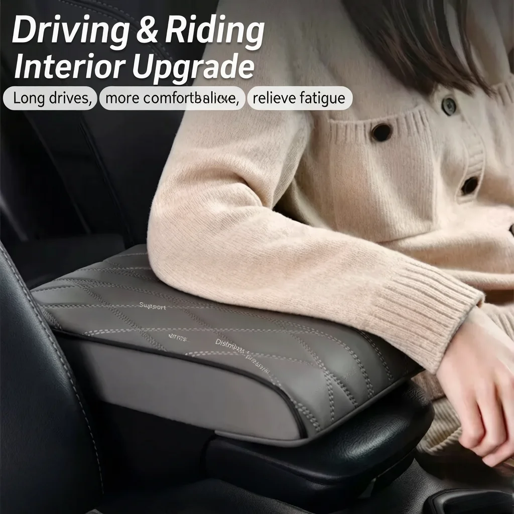 Car Armrest Box Heightening Pad, Car Armrest Protection Pad, Universal Memory Foam Car Cover