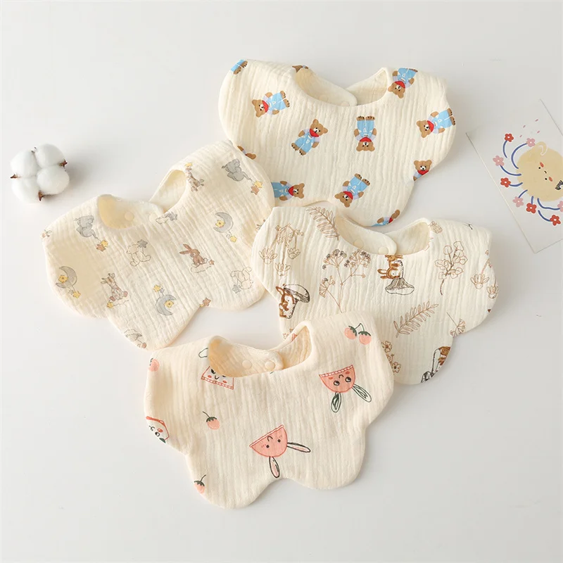 Baby Spullen Items Slabbetjes Katoen Bib 6 Laag Gaas Dier Bear Dinosaur Konijn Verstoorde Bib Bebe Accessoires Kleden Voor Kinderen gift