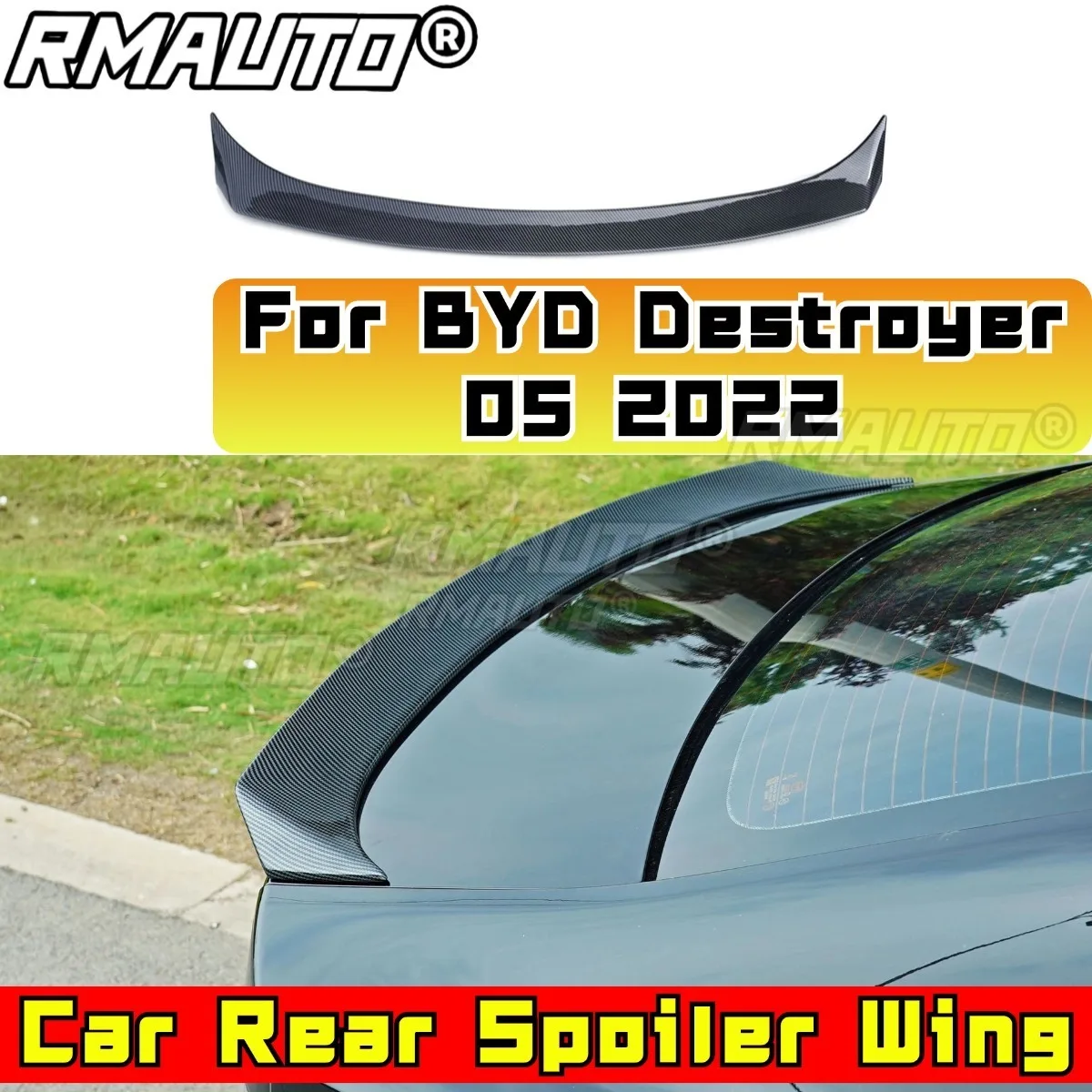 

Задний спойлер багажника автомобиля, модификация крыла для BYD Destroyer 05 2022, задний спойлер багажника, крыло, автомобильные аксессуары, внешняя часть