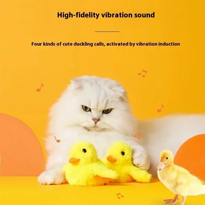 USB Electric Pet Toy, Catnip Duck Toy, Catnip, Sound, duckling, Self-hi, Antiboredom, Attractive Force