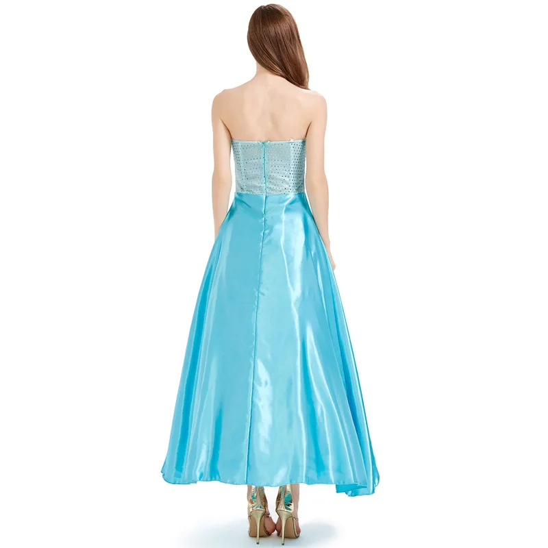 loween Queen of Snows Princ Dr Robe Cosplay Elsa Long Skirt Women's Costume Traditional Hanfu Stage Performance Clot...