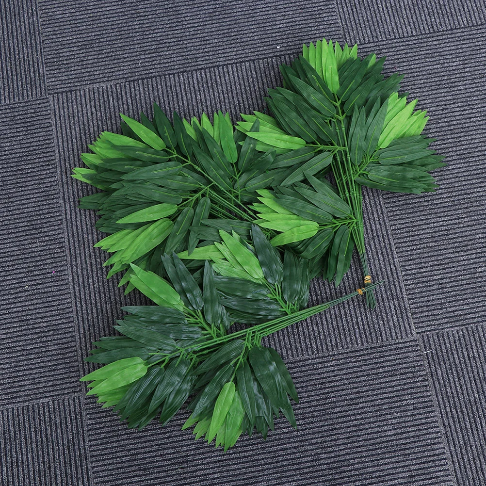 100 Pcs Exposed Wires Decoration Decorative Leaves for Crafts Leaf Garden Artifical Bamboo Air-conditioning Pipes Door Frame