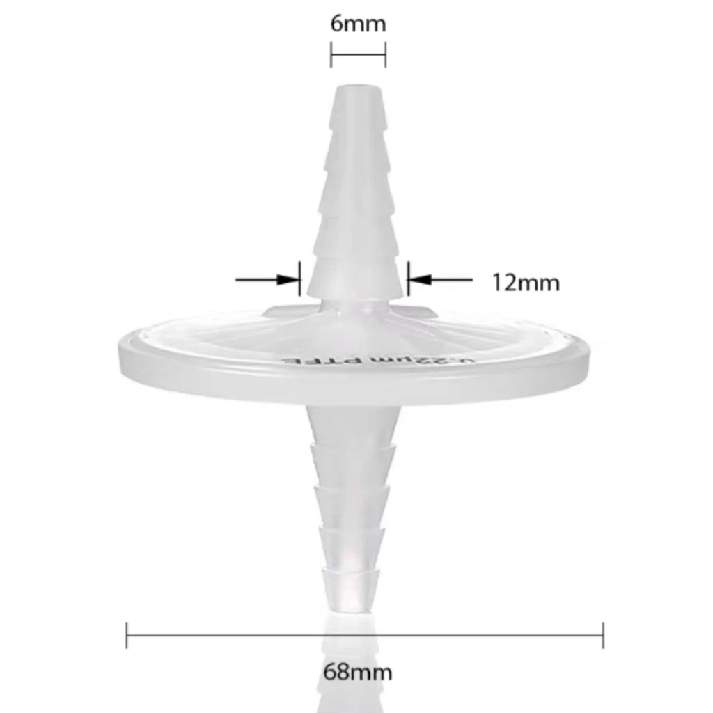 10pcs ButterflyWater Block Air Sterilizing Filter 0.22μm0.45μm PTFE Membrane Lab Vent Filter Universal Replacement Fit Multiple