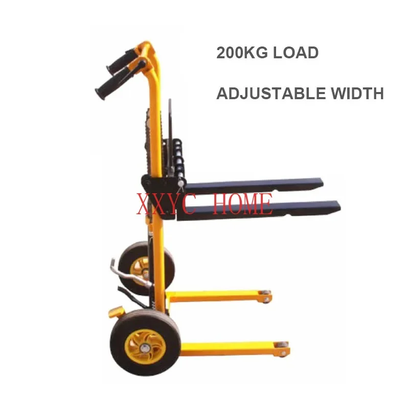 portable manual handling stacker, light and small household lift truck, hydraulic unloading