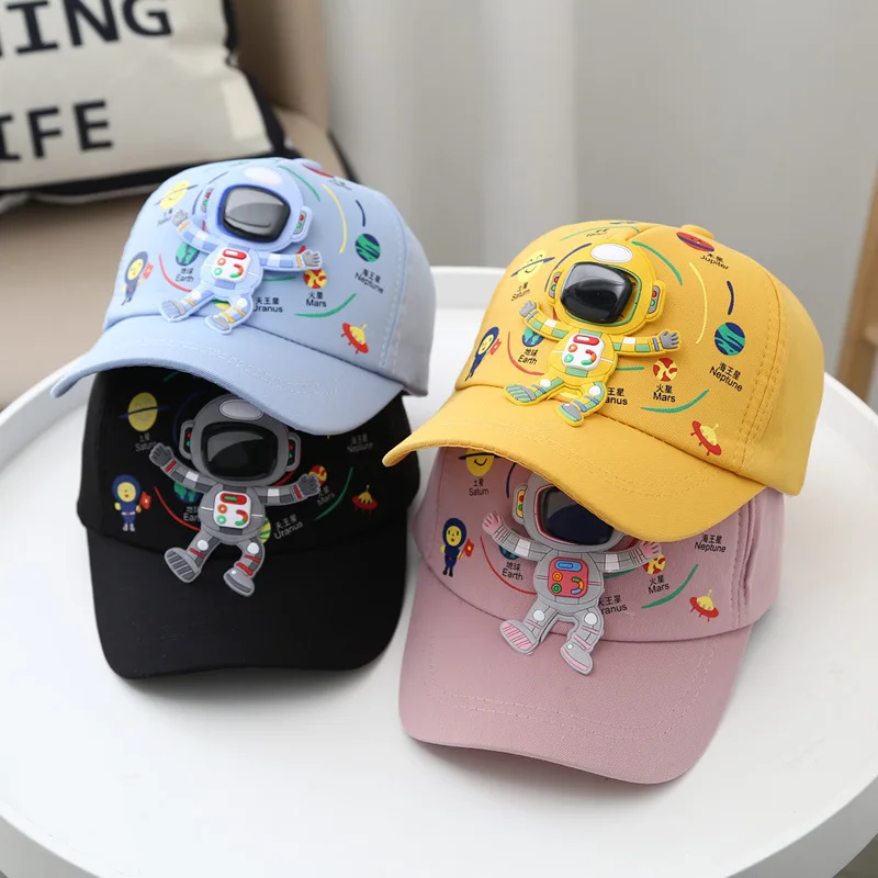 

Children's Spring Hat Boy's Cap Little Child Astronaut Fashion Brand Sun Shade Baseball Cap Girl Student Kid Beautiful