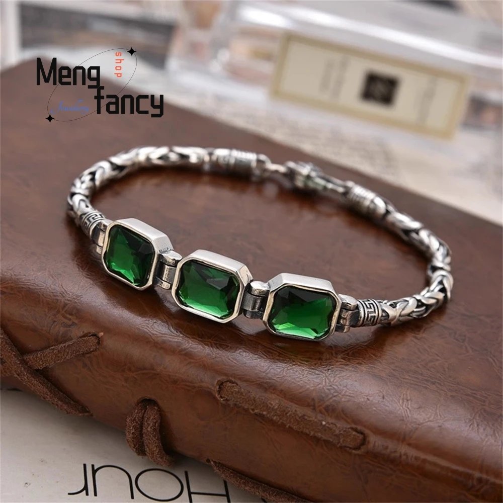 

Green Diamond National Trend Style Peace Pattern Bracelet Fashion Jewelry Handicraft Best Selling Exquisite Elegant Popular