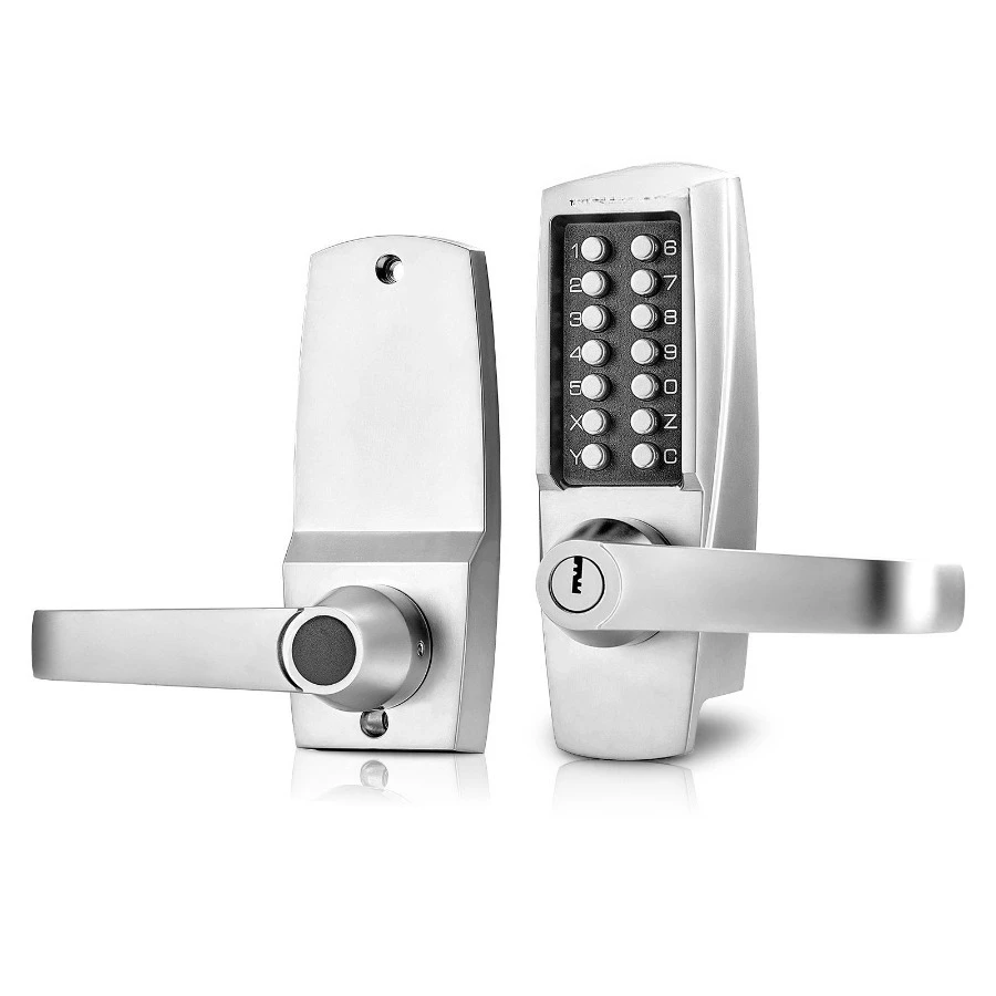 

Mechanical Keyless Entry Door Lock, 14 Key Mechanical Door Lock with Keys, Mechanical Keypad Door Lock with Handle, Stainless