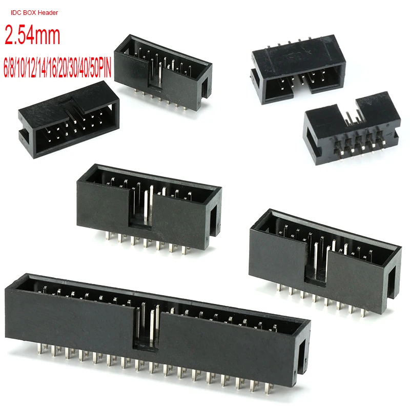 10szt dip 6P 10P 20P 26P 34P 40P PIN 2.54MM skok MALE SOCKET proste idc box headers PCB CONNECTOR DOUBLE ROW DC3 HEADER