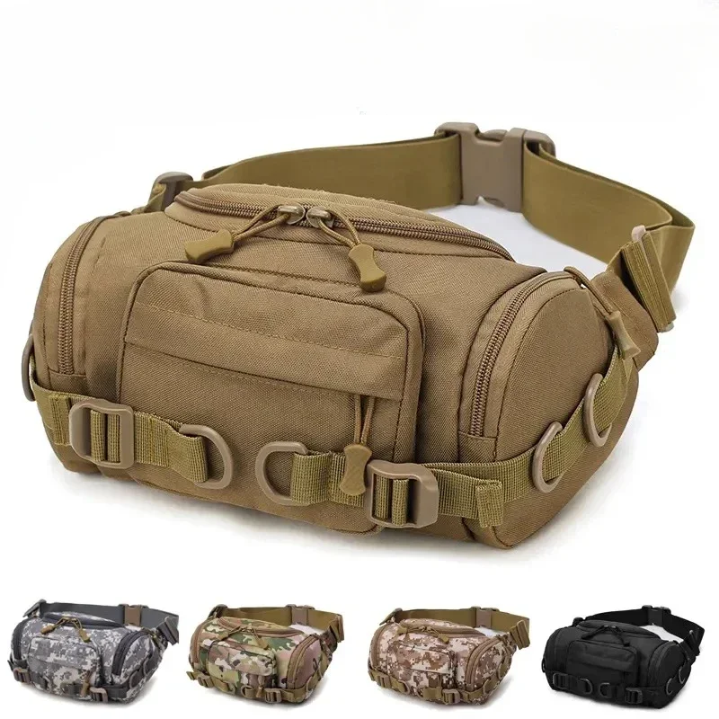 

Men Tactitcal Bag Camping Waist Chest Molle Bags Belt Camping Outdoor Hunting Camouflage Hiking Backpack Travel