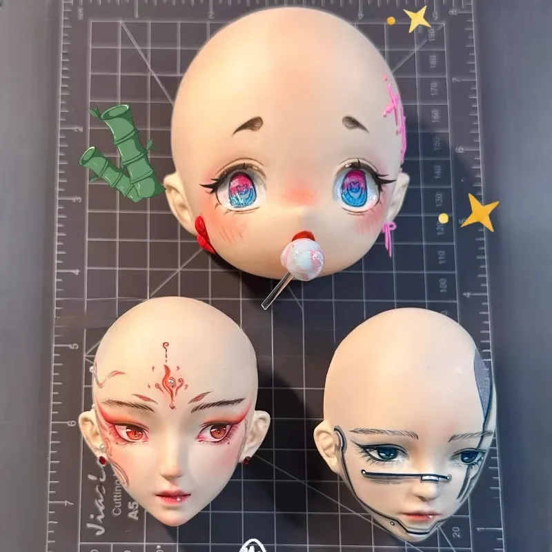

7cm Ultra Light Clay Cartoon Doll Cute Style Face Silicone Mold DIY Animation Character Girl Face Contour Sculpture Making Tool