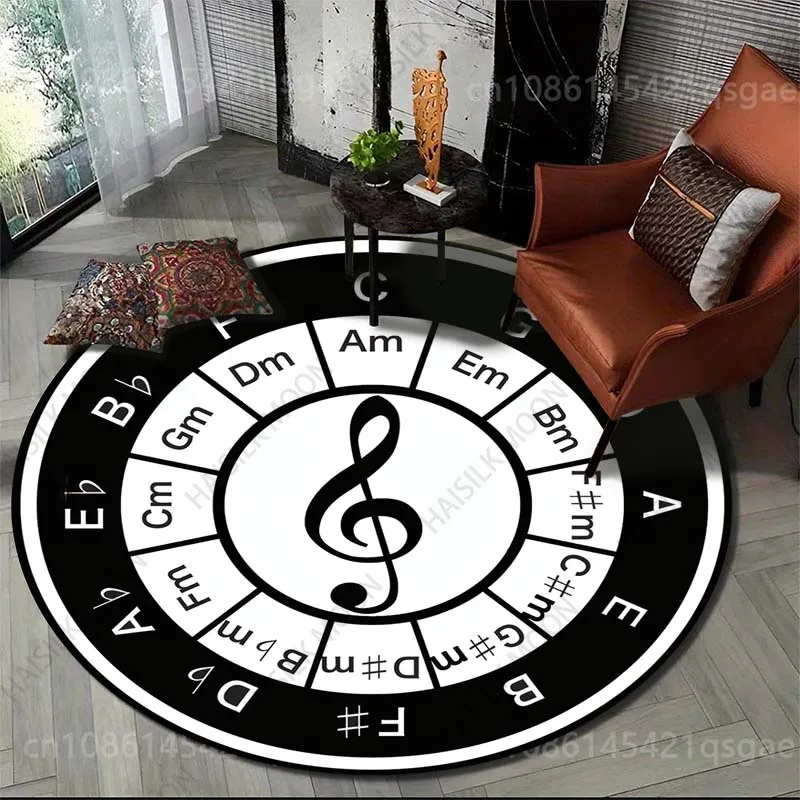 

Multiple sizes Circle of Fifths Diagram Print Round Carpet for Living Room Bedroom Sofa Table Floor Mat Area Rug Luxury Gift