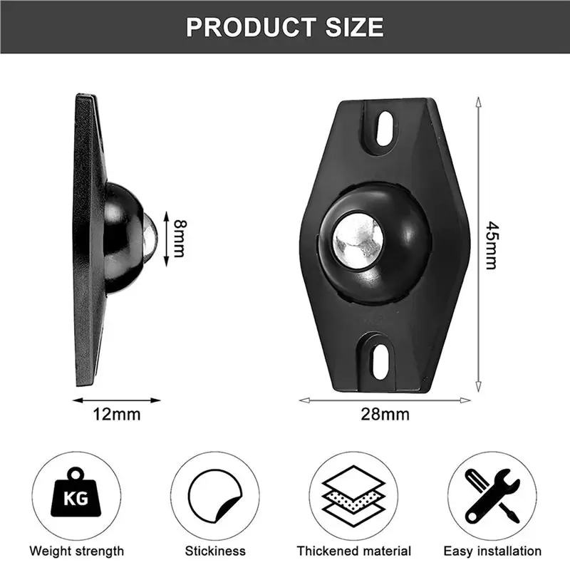 MOPHE-40 PCS Mini Ruedas Giratorias Ruedas para Muebles Ruedas Autoadhesivas Ruedas 360 ° Mini rueda universal con bola de rodillo