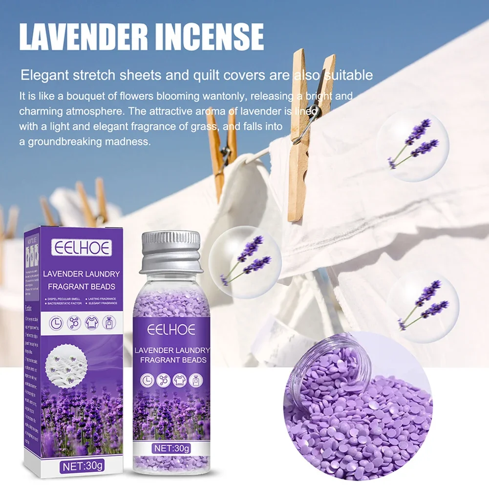 Lavender Fragrance Beads Laundry Softener Washing Machine Clean Detergent Use Perfume Care Wearing Diffuser Clothes Scent Beads