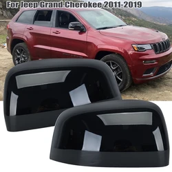 Rearview Mirror Cover Caps For DODGE Durango Jeep Grand Cherokee 2011-2021 Glossy Black Side Mirror Cover Caps Car Accessories