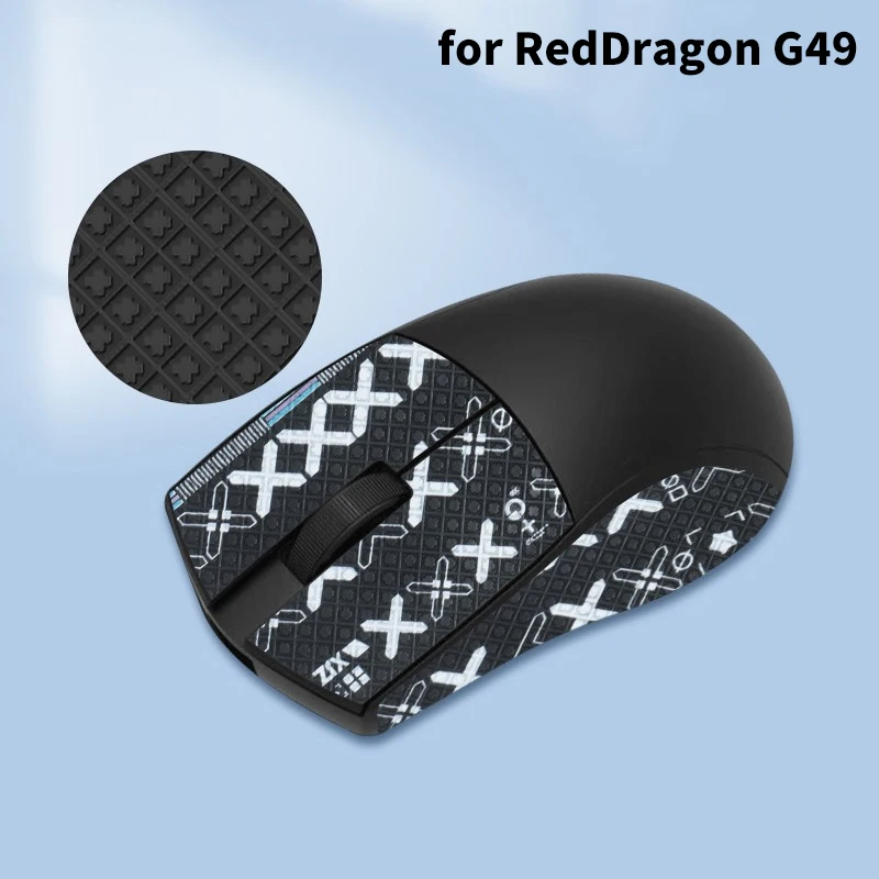 Anti-slip Mouse Grip Tape Skate Sticker For RedDragon G49 Gaming Mouse Desktop Gamer Non Slip Suck Sweat Accessories