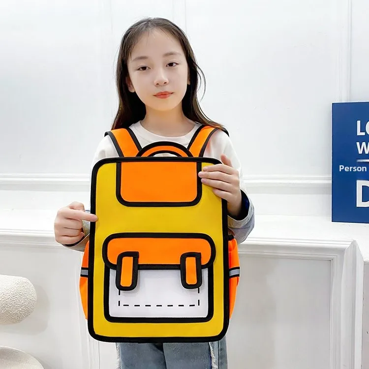 Youthful Cartoon Backpack Lin MiaoMiao Unisex Middle School Student Double Shoulder Bag Korean Style High School Freshman