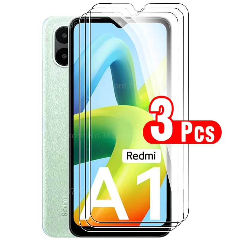 3 pçs vidro protetor para xiaomi redmi a1 readmi redmy a 1 1a redmia1 6.52 ''gafas temperadas protetor de tela armadura filme de segurança